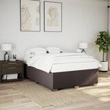 Maison Chic Posteljni okvir - Dvoposteljna postelja - Zakonska postelja brez vzmetnice temno rjav 140x190 cm blago-J12797, (21768044) | Shoptok.si