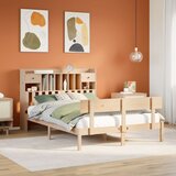 vidaXL Knjižna postelja brez vzmetnice 140x190 cm trdna borovina Cene