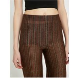 Koton Women's Brown Normal Waist Wide Leg Pants | ePonuda.com