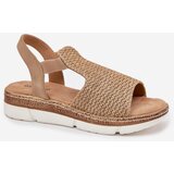 EVENTO Women's Sandals With Braiding Beige-Gold Jelana | Shoptok.si
