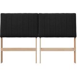 vidaXL Tapecirani uzglavlje Crna 140 cm Čvrsto borovo drvo | shoptok.hr