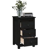  Noćni ormarići 2 kom Crno 40x35x61 5 cm od masivne borovine | shoptok.hr