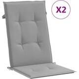  Jastuci za vrtne stolice 2 kom sivi 120 x 50 x 3 cm od tkanine | shoptok.hr