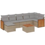 8-dijelni set vrtnih sofa od poliratana s jastucima bež | shoptok.hr