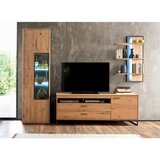 Livetastic STENSKI REGAL 70/105/25 cm antracit, barve hrasta | Shoptok.si