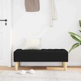  Klupa s jastukom Crna 113 x 57 x 39 cm tkanina | Eponuda.com