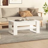 vidaXL Klubska mizica visok sijaj bela 102x55x45 cm konstruiran les Cene
