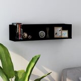vidaXL Stenska polica za CD plošče črna 75x18x18 cm iverna plošča Cene