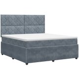  Boxspring krevet s madracem Tamnosiva 180 x 200 cm Baršun | shoptok.hr
