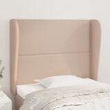 vidaXL Uzglavlje s ušima boja cappuccina 93x23x118/128 cm umjetna koža | shoptok.hr