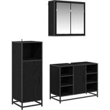 vidaXL set namještaja za kupaonicu 3 pcs crni hrast 80 x 33 x 60 cm | shoptok.hr