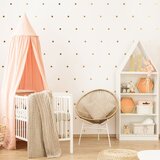 Ambiance Komplet 100 stenskih nalepk v zlati barvi Golden Points | Shoptok.si