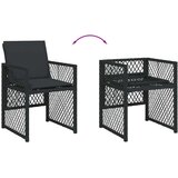 vidaXL 15-dijelni vrtni blagovaonski set s jastucima poliratan crni | shoptok.hr