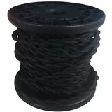 Dekorativna špaga kabel Fabric 2x0.75mm2 10m T-BLACK