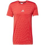Adidas Tehnička sportska majica 'GYM+' svijetlosiva / svijetlo crvena | shoptok.hr