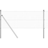 vidaXL Set stupova ograde s panelima Set od 2 Pocinčani čelik 25 x 0.5 m | shoptok.hr