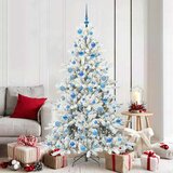  Umjetno božićno drvce s nogom Bijelo 180 cm PVC i čelik | shoptok.hr
