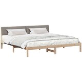  Okvir kreveta Smeđa i taupe 200 x 200 cm Masivna borovina | shoptok.hr