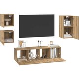  Set TV komoda s policom Zidne s pohranom s vratima 5 pcs hrast artisan 30.5 x 30 x 60 cm | shoptok.hr