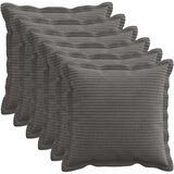  Presvlaka za jastuk 6 kom. HOUTEN Tamnosiva 35 x 35 cm Kord | shoptok.hr
