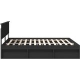  Krevetna konstrukcija Crna 180 x 200 cm Čvrsto borovo drvo | Eponuda.com
