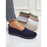 Resti Lyra Navy Blue Women's Moccasins Breathable Fabric Flat Sole | Shoptok.si