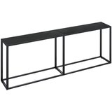 Maison Chic konzolna miza - miza ob steni črna 220x35x75,5 cm kaljeno steklo, (21786362) | Shoptok.si