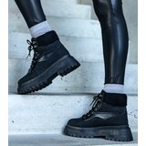 Gemre Black ankle boots on a thick sole with fur Best | shoptok.hr