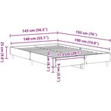  Okvir kreveta bez madraca smeđi hrast 140x190 cm izrađeno drvo | shoptok.hr