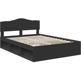  Krevetna konstrukcija Crna 140 x 200 cm Čvrsto borovo drvo | shoptok.hr