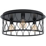 Eglo plafonjera GILTSPUR 3xE27 Ø55 cm crna žičana 43553 Cene