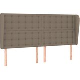  Uzglavlje s ušima smeđesivo 183x23x118/128 cm od tkanine | shoptok.hr
