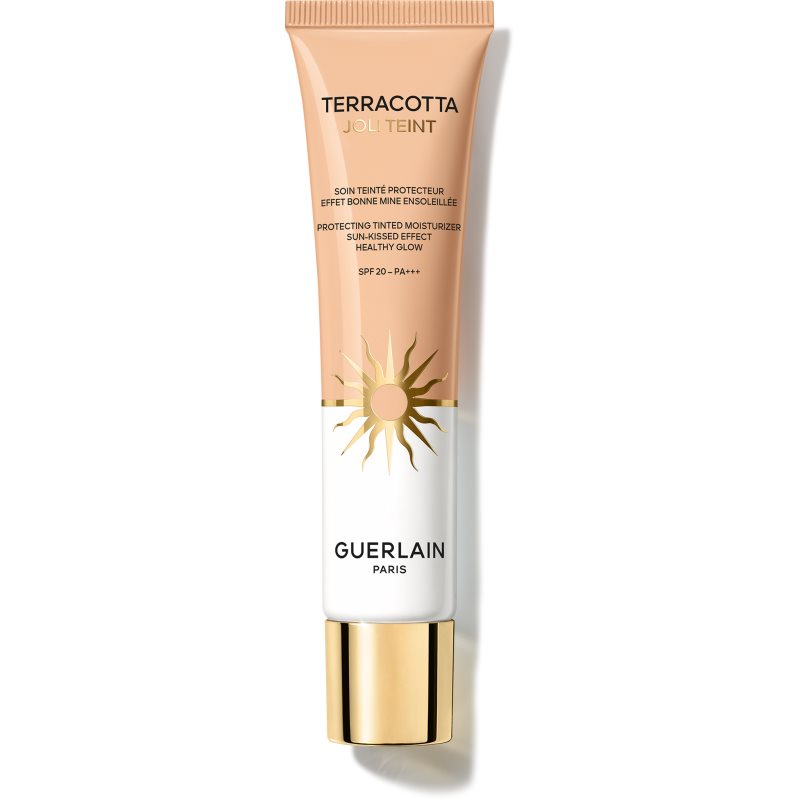 Guerlain Terracotta Joli Teint Protecting Tinted Moisturizer posvjetljujući puder za prirodni izgled SPF 20 nijansa 10 Sunveil 30 ml | shoptok.hr