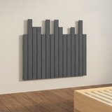 Zidno uzglavlje sivo 95,5x3x80 cm od masivne borovine | Eponuda.com