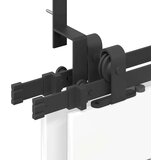  Gornja vodilica za klizna vrata 183 cm čelični crni - 183 cm 4 | shoptok.hr