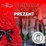 springos medvjedić od ruža s mašnom 22 cm u poklon kutiji, crveno-crni | shoptok.hr