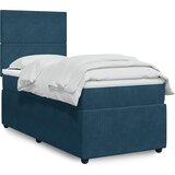 Box spring krevet s madracem tamnoplavi 100x200 cm baršunasti | shoptok.hr