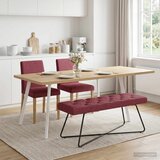  Klupa s gumbastim tkanjem Vinska crvena 110 x 40 x 46 cm | Eponuda.com