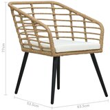  3-dijelni bistro set od poliratana boja hrasta | shoptok.hr