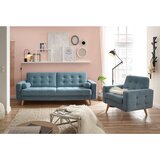 MID.YOU ZOFA S POSTELJNO FUNKCIJO, modra tekstil | Shoptok.si
