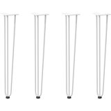  Ukosne noge za konzolne stoliće za konzolni stolić 4 kom. Bijele 72 cm Puni čelik | shoptok.hr
