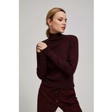 Marisse Thin Turtleneck Sweater, Chestnut | shoptok.hr