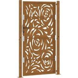 vidaXL Vrtna vrata 105x180 cm preperevanje jeklena ognjena oblika | Shoptok.si