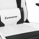  Igralni stol z oporo za noge belo in črno umetno usnje, (21152339) | Shoptok.si