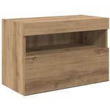 TV stenske enote z LED lučmi 6 pcs Umetni hrast Konstruiran les, (5000112689) | Shoptok.si