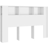 The Living Store Vzglavna omarica visok sijaj bela 160x18,5x104,5 cm - Vzglavna Omarica, (21418830) | Shoptok.si