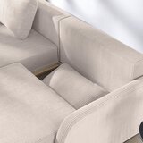 CARRYHOME SEDEŽNA GARNITURA, rebrasti žamet naravne barve | Shoptok.si