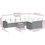  10-dijelni set vrtnih sofa od poliratana s jastucima smeđi | shoptok.hr