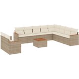 Maison Chic Seti vrtnega pohištva - Vrtna garnitura - Vrtni pohištvo set 11-delna z blazinami bež poli ratan, (21816069) | Shoptok.si
