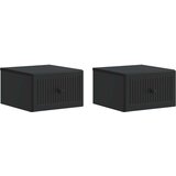  Noćni ormarić za montažu na zid 2 pcs Crna 33 x 34,5 x 20 cm | shoptok.hr